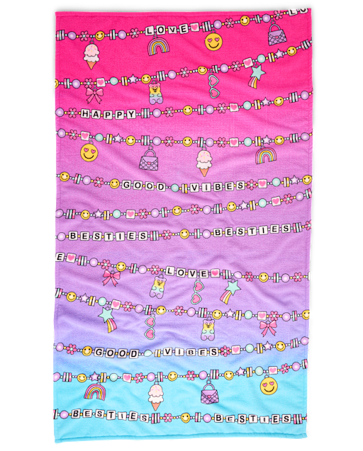 Girls Friendship Bracelet Beach Towel