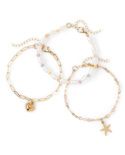 Lot de 3 bracelets de cheville Girls Love