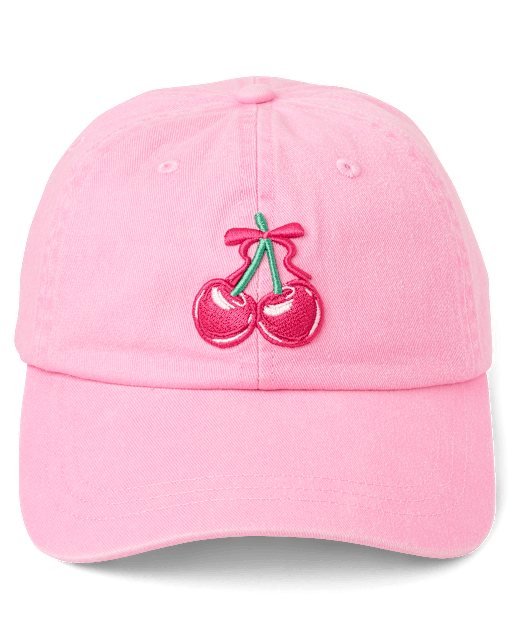 Girls Embroidered Cherry Baseball Hat