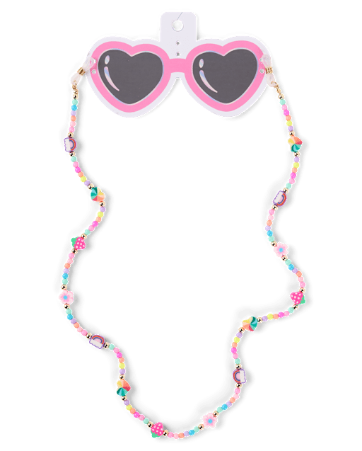 Girls Happy Face Beaded Sunglasses Chain