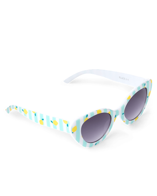 Toddler Girls Striped Lemon Cat Eye Sunglasses