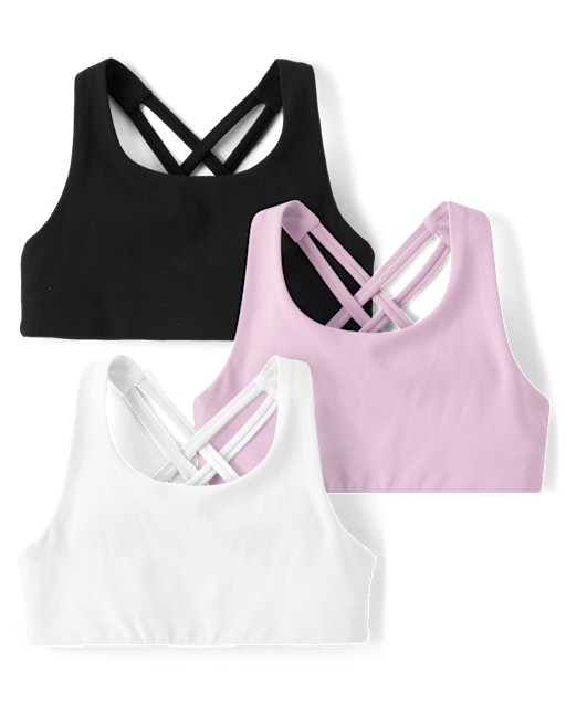 Girls Quick Dry Sports Bra 3-Pack