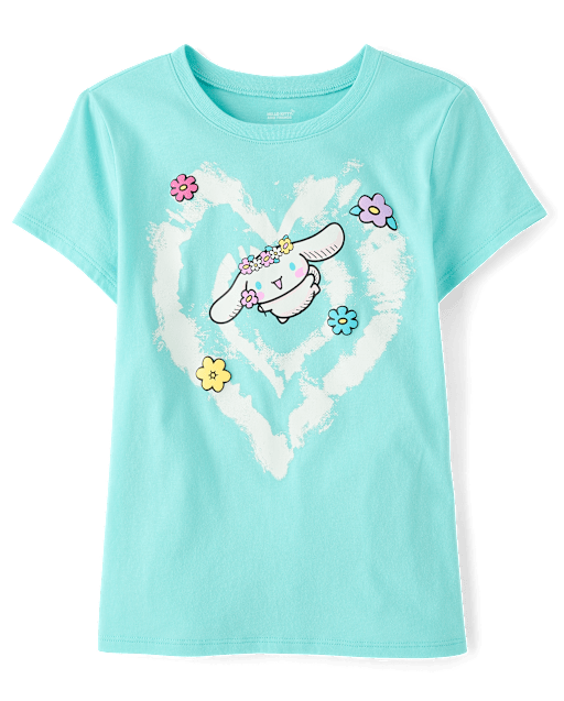 Girls Cinnamoroll™ Puff Print Heart Graphic Tee