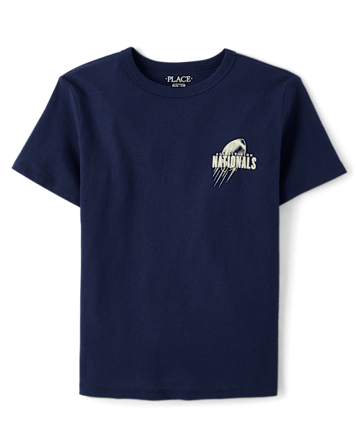 Boys National Football Front And Back Graphic Tee