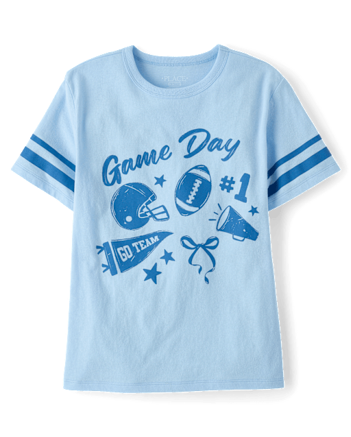 Girls Game Day Oversized Graphic Tee
