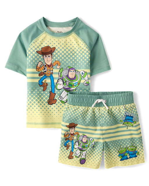 Toddler Boys Toy Story™ Rashguard Swimsuit