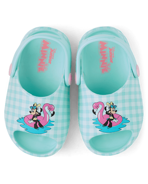 Toddler Girls Minnie Mouse Gingham Clogs