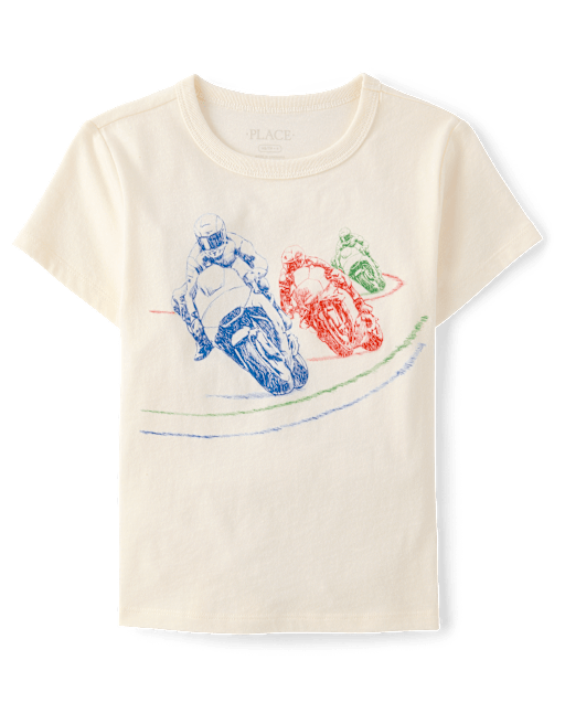 T-shirt graphique moto pour garçon