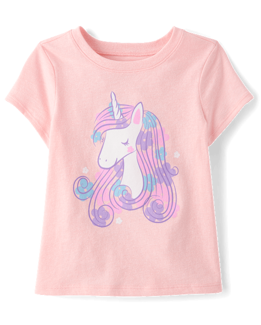 Baby And Toddler Girls Unicorn Graphic Tee
