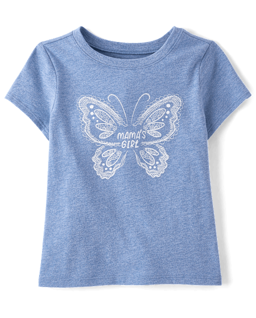 Baby And Toddler Girls Butterfly Graphic Tee