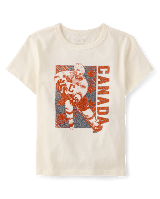 Boys Canada Hockey Player Graphic Tee