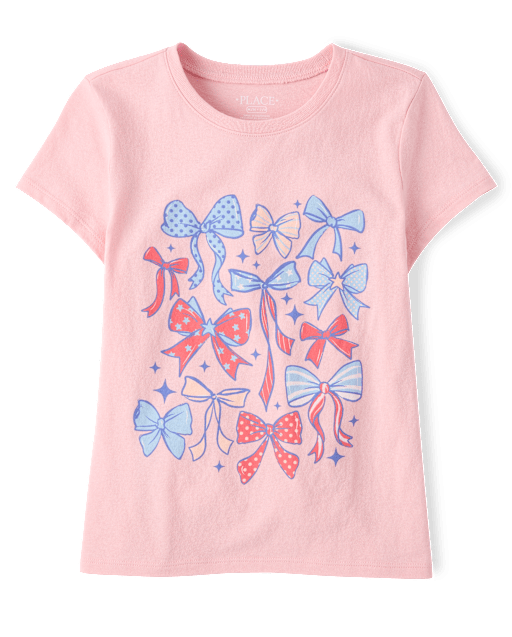 Girls Americana Bows Graphic Tee