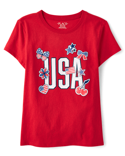 Girls USA Icons Graphic Tee
