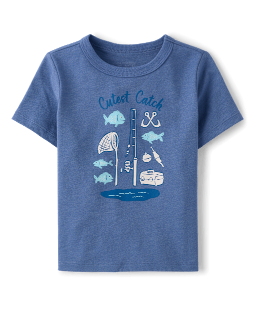 Baby And Toddler Boys Cutest Catch Graphic Tee