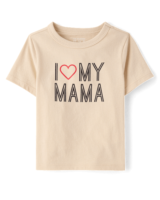 Baby And Toddler Boys Love My Mama Graphic Tee