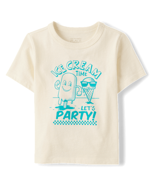 T-shirt graphique pour bébés et petits garçons « L'heure de la glace »