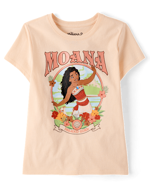 Girls Moana™ Floral Graphic Tee