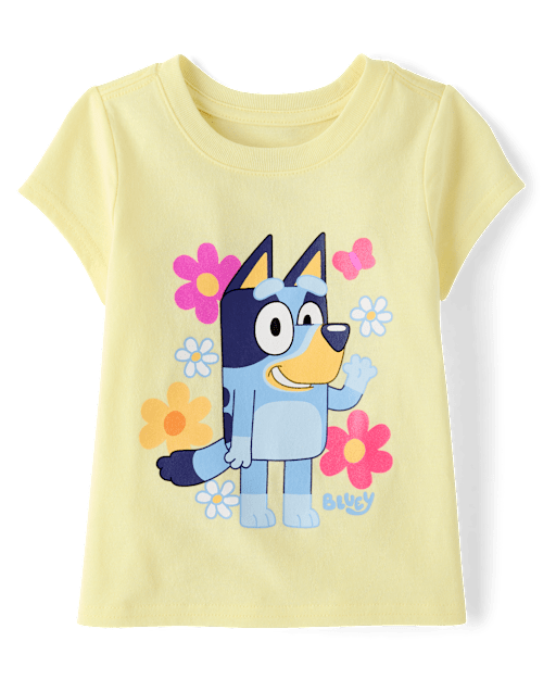 Baby And Toddler Girls Bluey™ Floral Graphic Tee