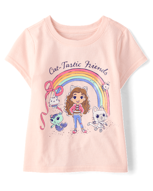 Baby And Toddler Girls Gabby's Dollhouseâ¢ Rainbow Graphic Tee