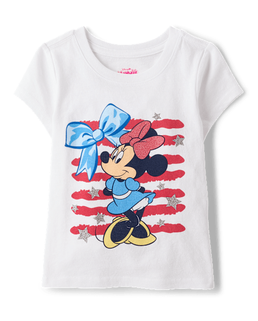 Baby And Toddler Girls Minnie Mouseâ¢ Americana Graphic Tee