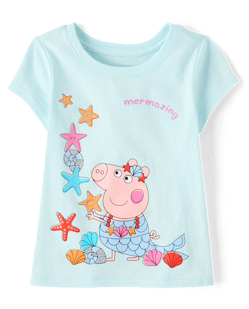 Baby And Toddler Girls Peppa Pig™ Mermaid Graphic Tee