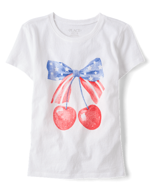 Girls Americana Cherries Graphic Tee