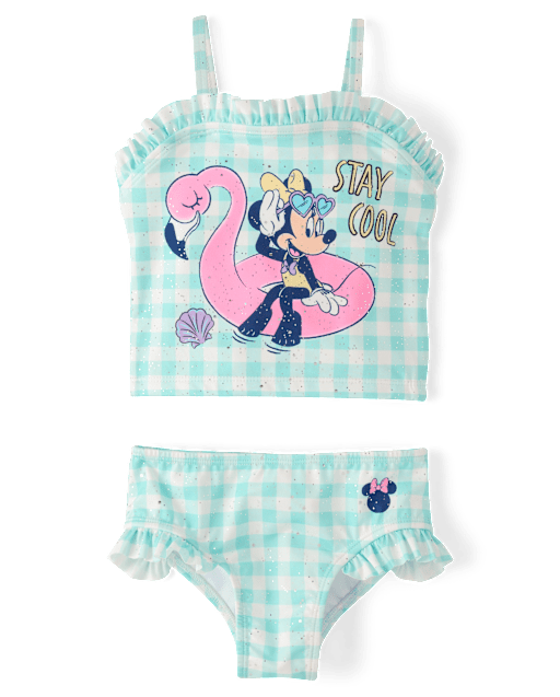 Toddler Girls Minnie Mouse™ Gingham Tankini Swimsuit