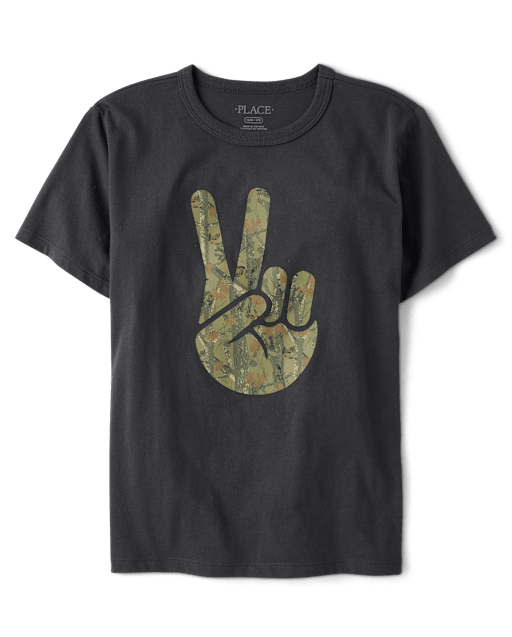 Boys Peace Sign Graphic Tee