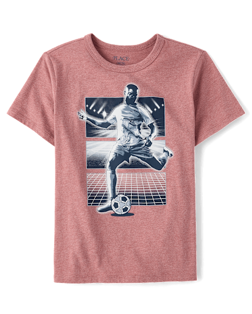 T-shirt graphique pour joueur de soccer garçon
