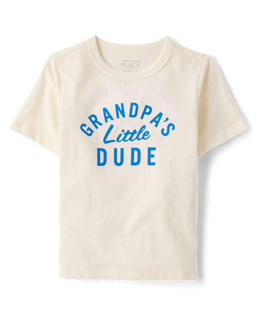 Baby And Toddler Boys Grandpa's Little Dude Graphic Tee