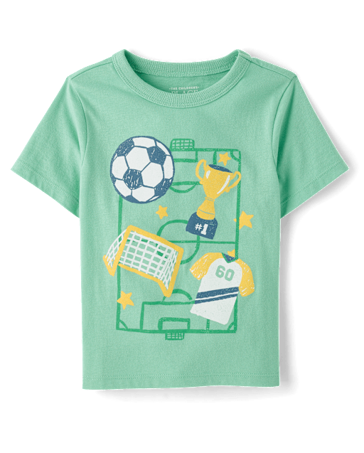 Baby And Toddler Boys Soccer Graphic Tee