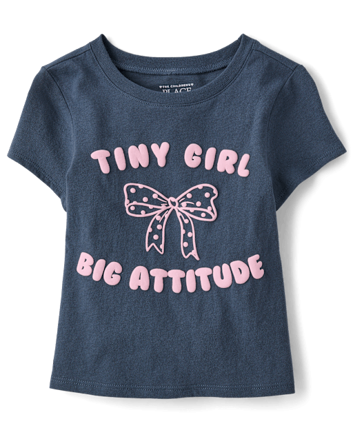 T-shirt graphique « Big Attitude » pour bébés et petites filles