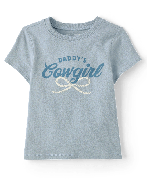Baby And Toddler Girls Daddy's Cowgirl Graphic Tee
