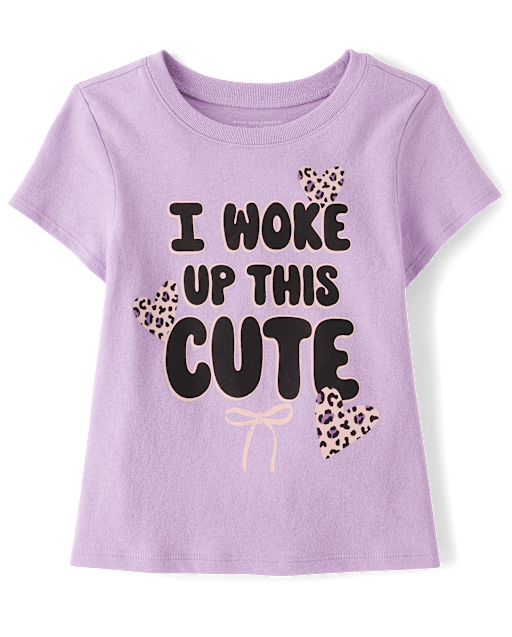 Baby And Toddler Girls Woke Up Cute Graphic Tee