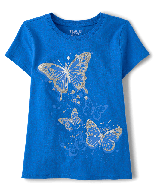 Girls Butterfly Graphic Tee