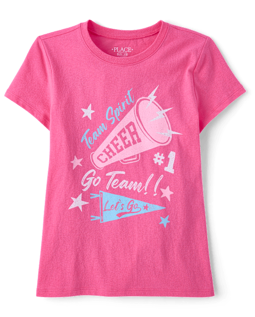 Girls Cheer Graphic Tee