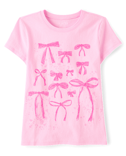 Girls Bow Graphic Tee