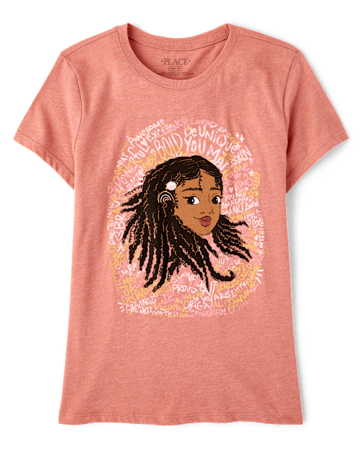 Girls Positive Words Graphic Tee