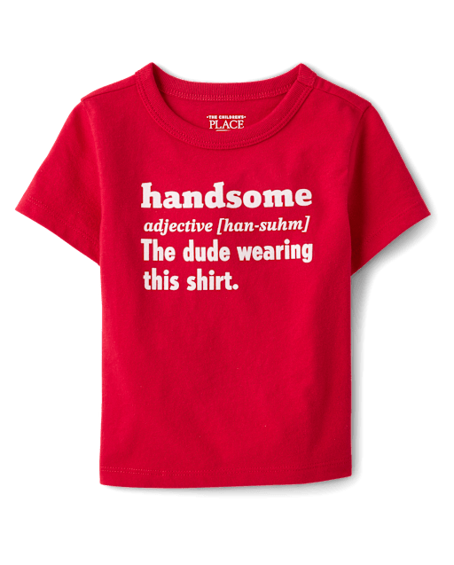Baby And Toddler Boys Handsome Definition Graphic Tee