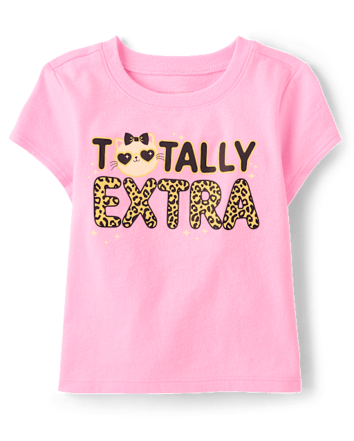 Baby And Toddler Girls Totally Extra Graphic Tee