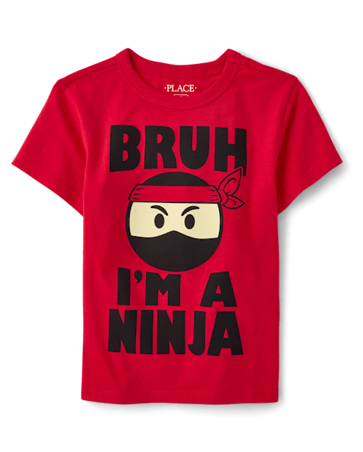 Boys Bruh Ninja Graphic Tee