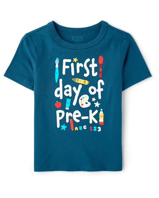Toddler Boys School First Day Pre-K Graphic Tee