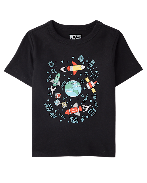 Baby And Toddler Boys School Space Graphic Tee