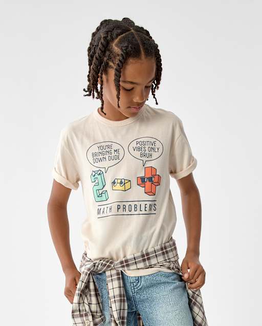 Boys School Math Problems Graphic Tee