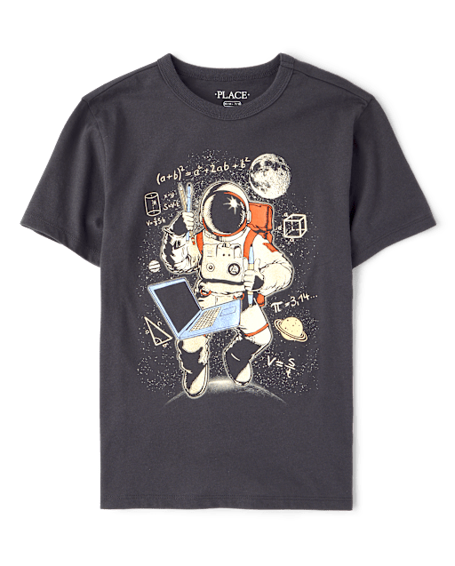 Boys School Space Graphic Tee