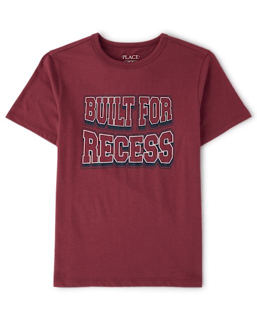 Boys School Built For Recess Graphic Tee