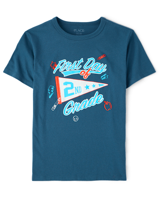 Boys School First Day Of 2nd Grade Graphic Tee