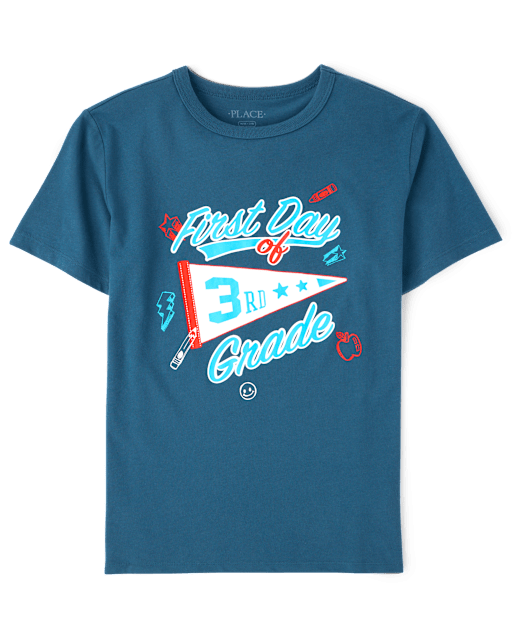 Boys School First Day Of 3rd Grade Graphic Tee