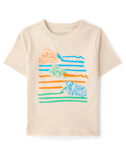 Baby And Toddler Boys Construction Truck Graphic Tee