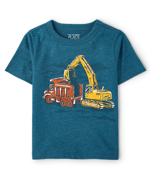 Baby And Toddler Boys Excavator Graphic Tee
